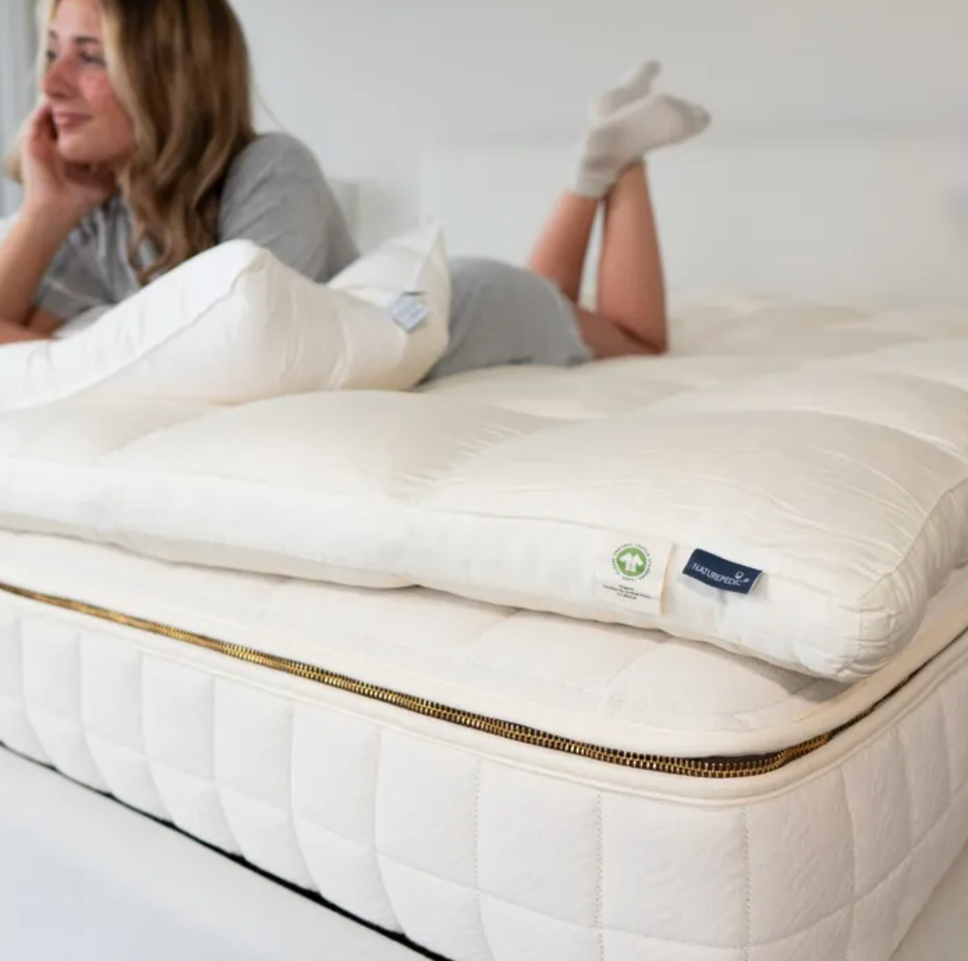 Naturepedic Box-Stitched Organic Latex Topper